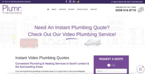 Plumr Plumbing and Heating Design Website
